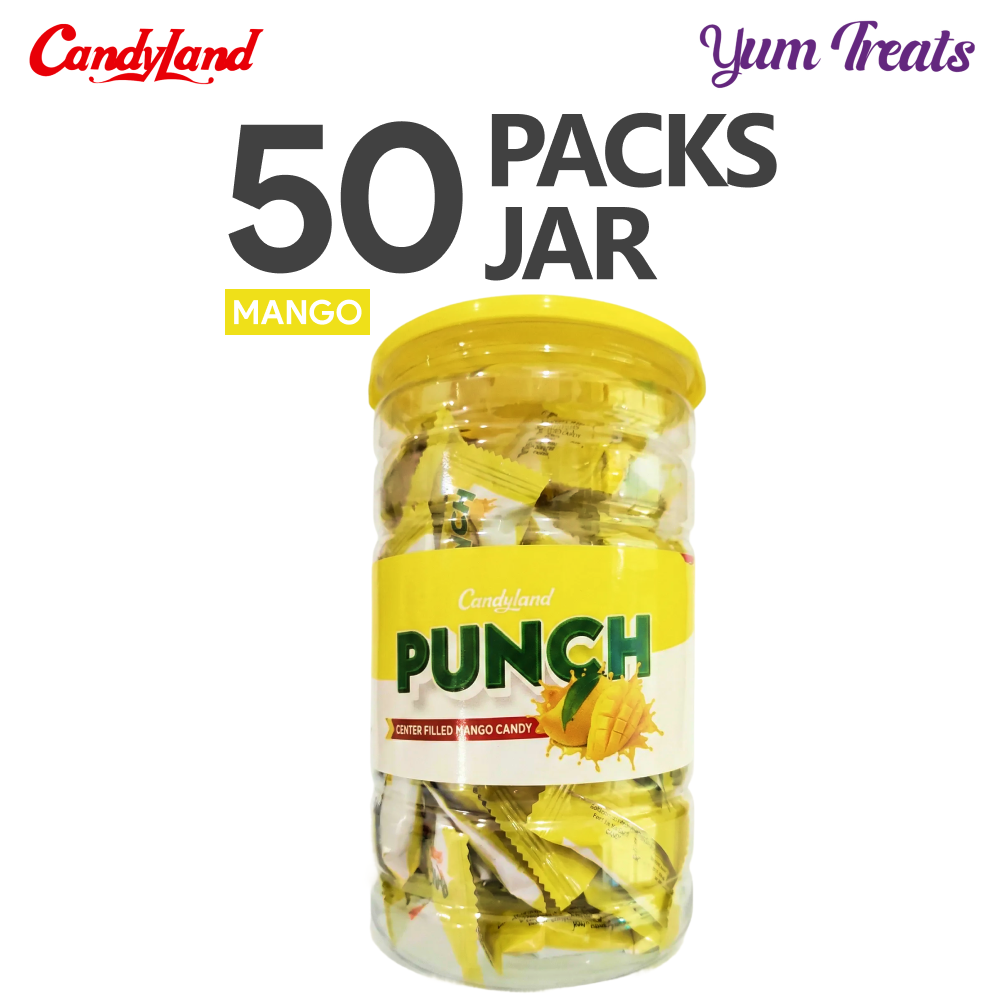 Candyland | Punch Mango Candy – 50 Packs Jar