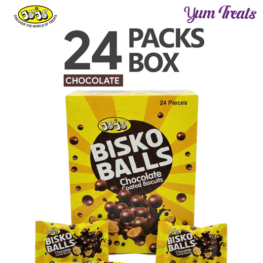 Jojo Bisko Balls – Chocolate Coated Biscuits (24 Packs)