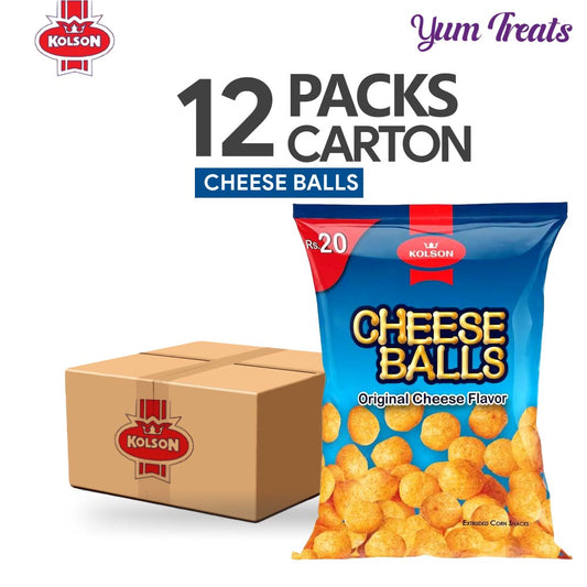 Kolson | Cheese Balls – Original Cheese (Large Size, Pack of 12)