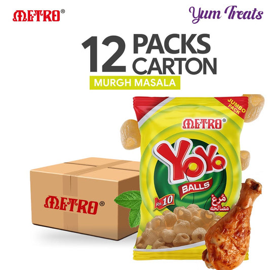 Metro Yoyo Balls Chips – Murgh Masala Flavour (12-Packs)