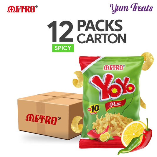 Metro Yoyo Patti Chips – Spicy Flavour (12-Packs)
