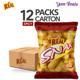Real Snax β Spicy Flavor Corn Puffs β Pack of 12