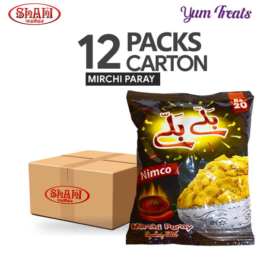 Shahi Ballay Ballay Mirchi Paray | Crispy, Spicy Munchies (Large, 12-Packs)