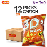 Winner 3D’s Bugles – BBQ Flavor | Crunchy Cone-Shaped Chips with Smoky Barbeque Taste