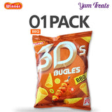 Winner 3D’s Bugles – BBQ Flavor | Crunchy Cone-Shaped Chips with Smoky Barbeque Taste