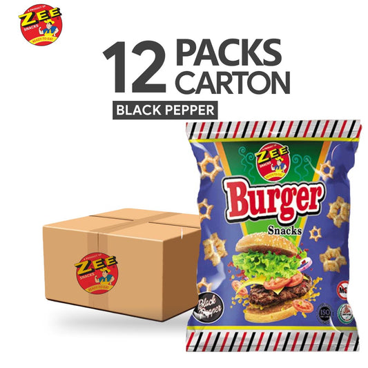 Zee Snacks Burger Snacks – Black Pepper Flavor (12-Packs)