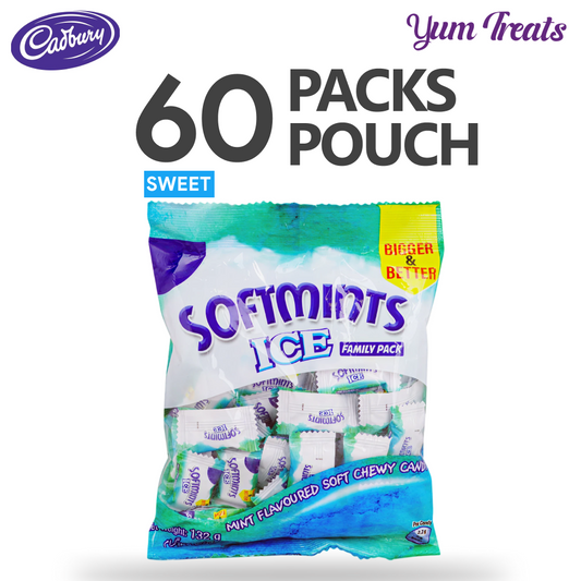 Cadbury | Softmints Ice Chewy Candies (132g, 60 PCS Pouch)