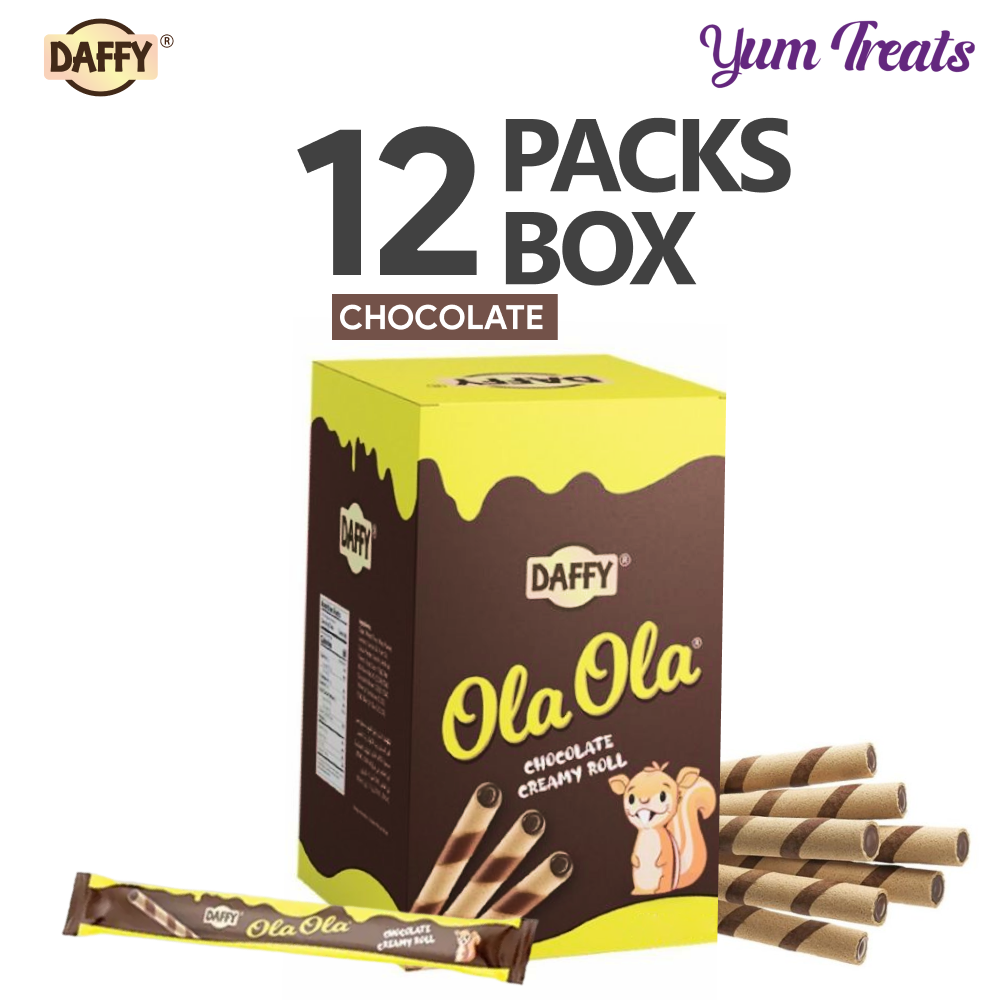 Daffy | Ola Ola – Chocolate Wafer Creamy Rolls – 12 Packs