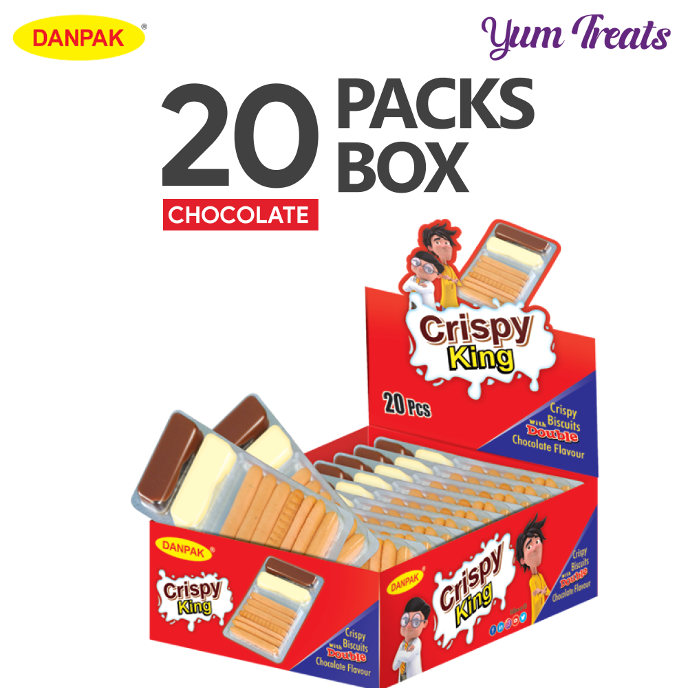Danpak | Crispy King – Double Chocolate Biscuit Sticks – 20 Packs