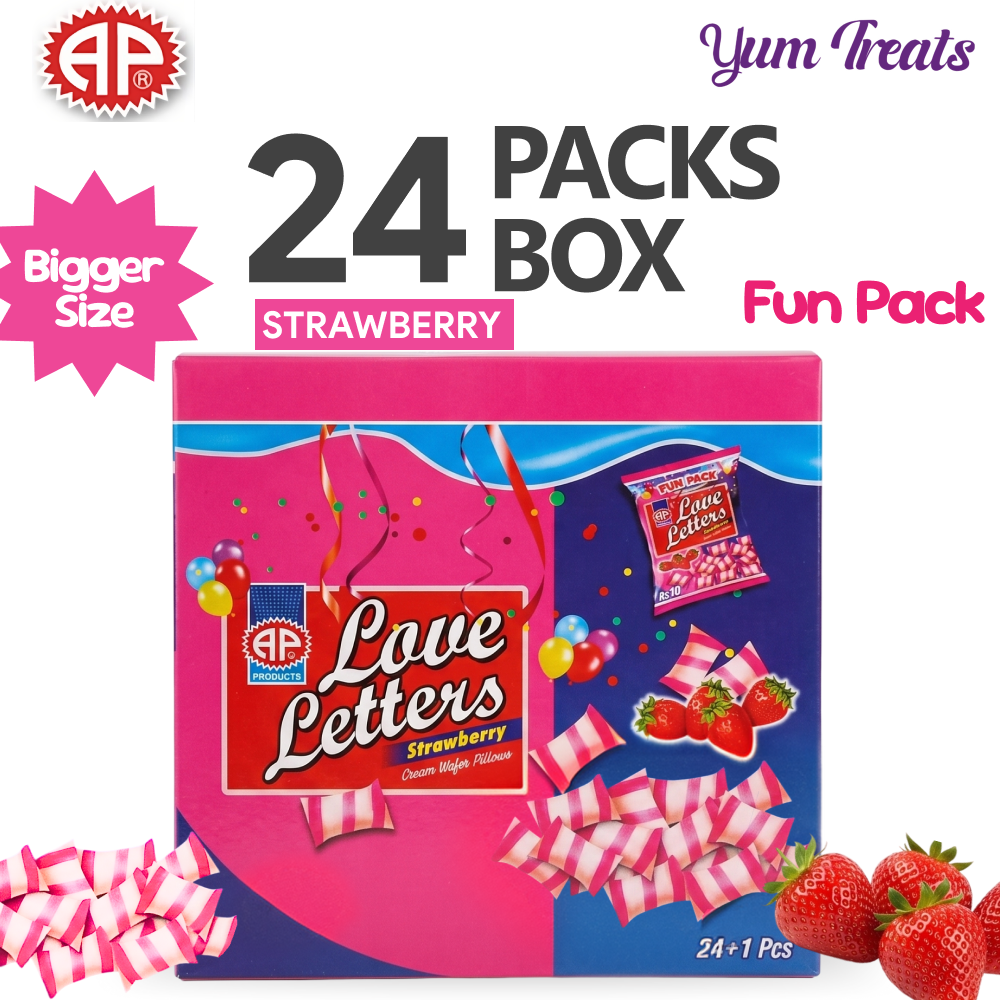 AP Love Letter Creamy Wafer Pillows - Strawberry Flavor