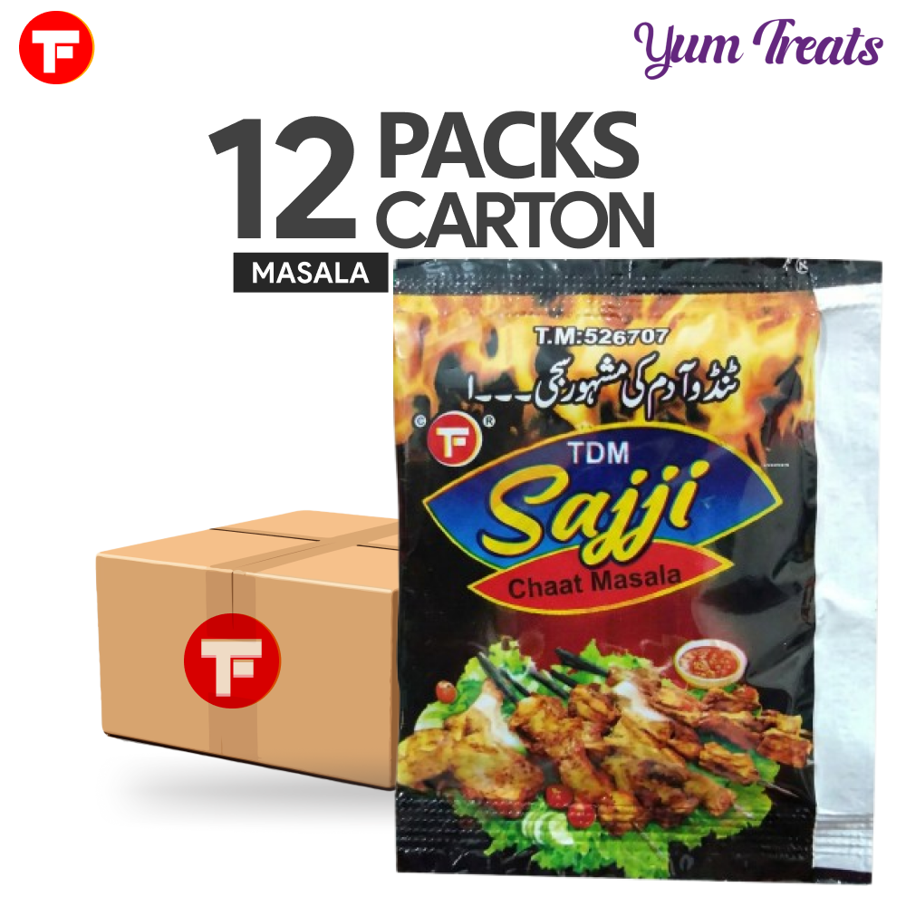 Sajji Chat Masala Sachets – Tangy Spice Mix (12-Packs)