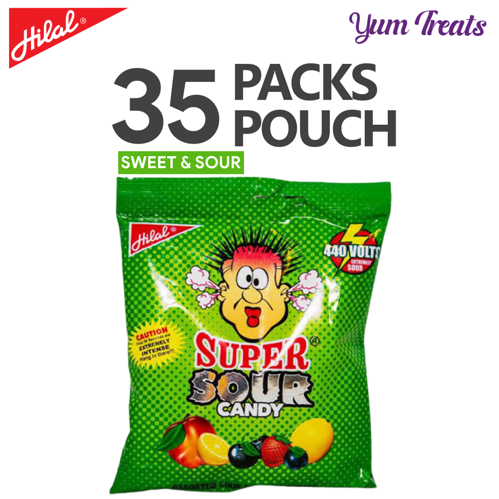 Hilal | Candeez Super Sour Candy – 35 PCS Pouch