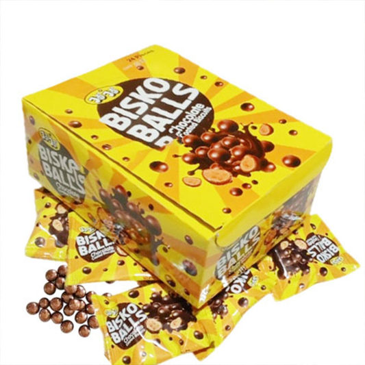 Jojo Bisko Balls – Chocolate Coated Biscuits (24 Packs)