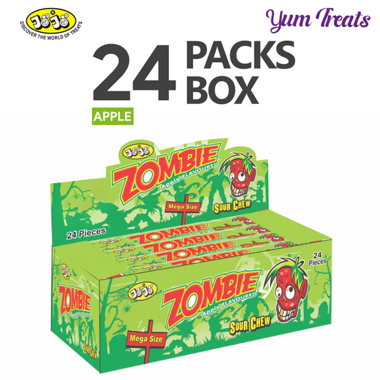 Jojo Zombie Sour Chew – Apple Flavour Candy (24 Packs)