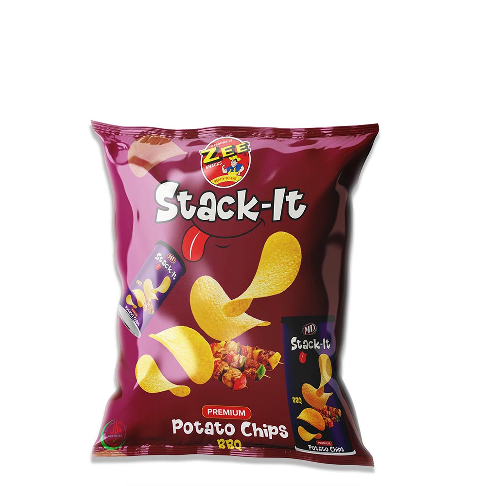 MD Stack-It Barbeque Potato Chips – Smoky BBQ Flavor | Crispy, Savory ...