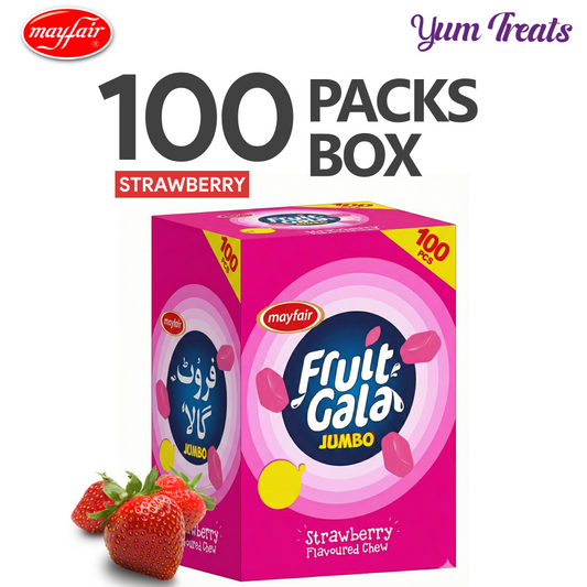 Mayfair | Fruit Gala Strawberry Jumbo Chews – Pack of 100