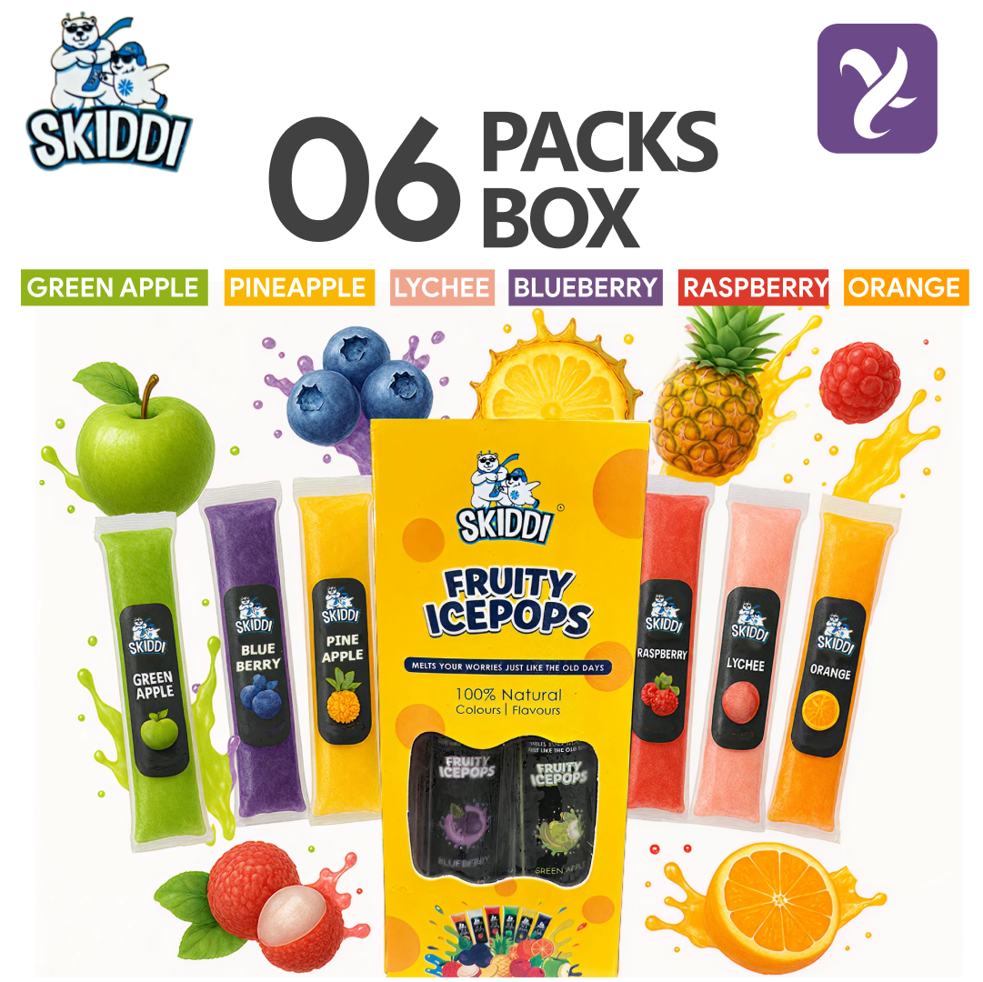 Skiddi | Fruity Ice Pops – 100% Natural Mix Flavors