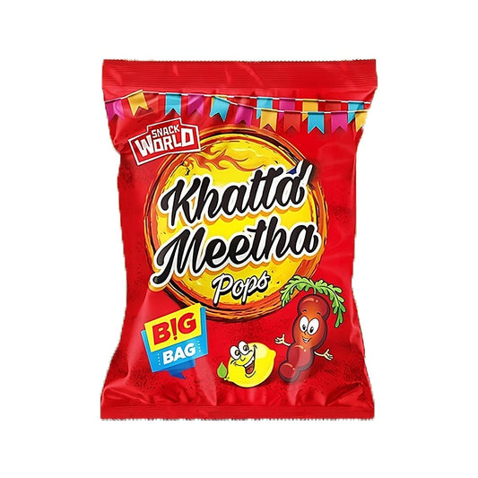 Snack World Khatta Meetha -  Sweet & Tangy Flavor (18g, 12-Packs)