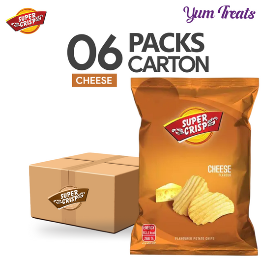Super Crisp | Cheese Flavored Crinkled Chips (Pack of 6)
