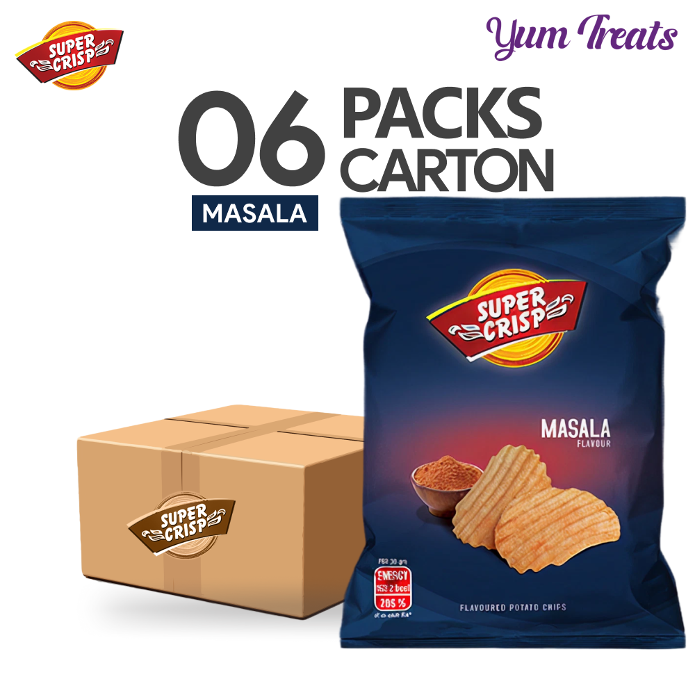 Super Crisp | Masala Flavored Crinkled Chips (Pack of 6)