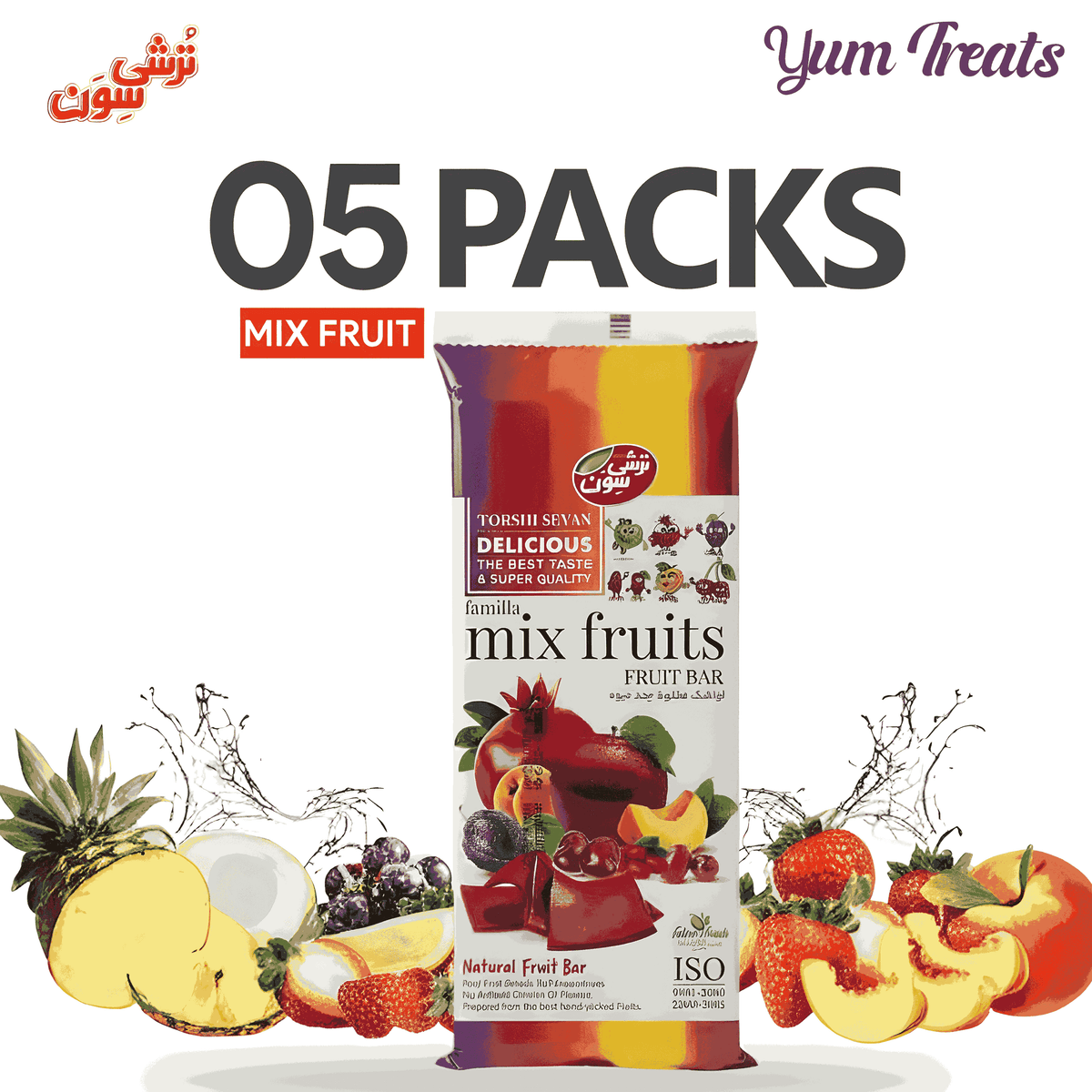 Torshi Sevan | Mix Fruits Lavashak Fruit Bar – 5 Packs