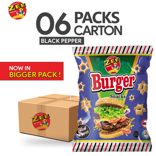 Zee Snacks Burger Snacks – Black Pepper Flavor (12-Packs)