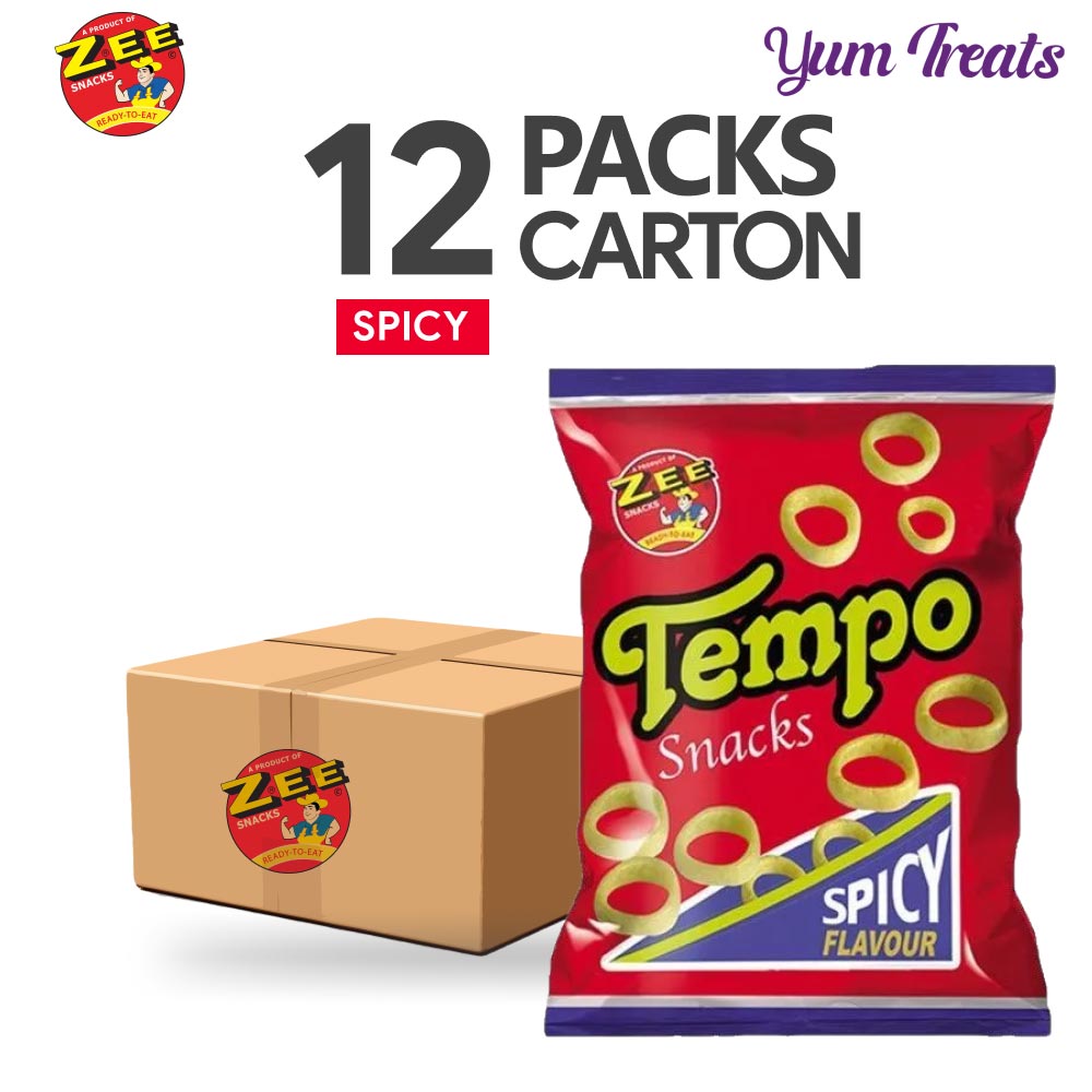 Zee Snacks Tempo – Classic Spicy Flavor (12-Packs)